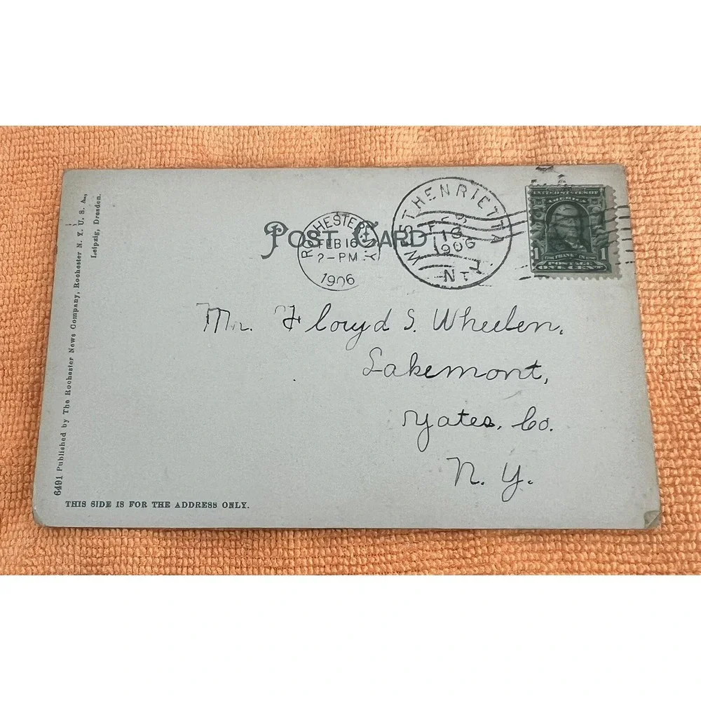 Postcard - At The Spring, Seneca Park Rochester NY Posted 1906